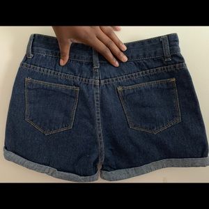 high waist denim shorts